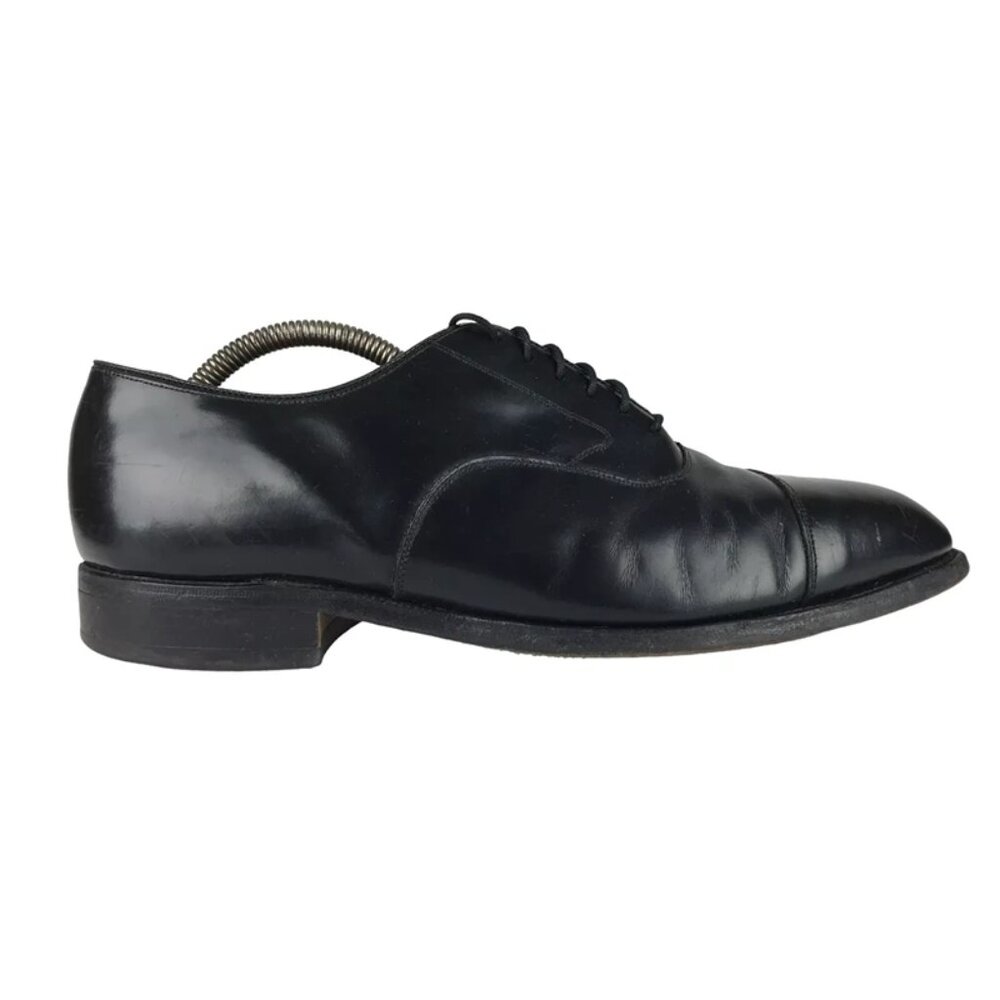 Johnston & Murphy‎ Mens Black Flynch 56854 Cap Toe Oxford Dress Shoes Size US 9
